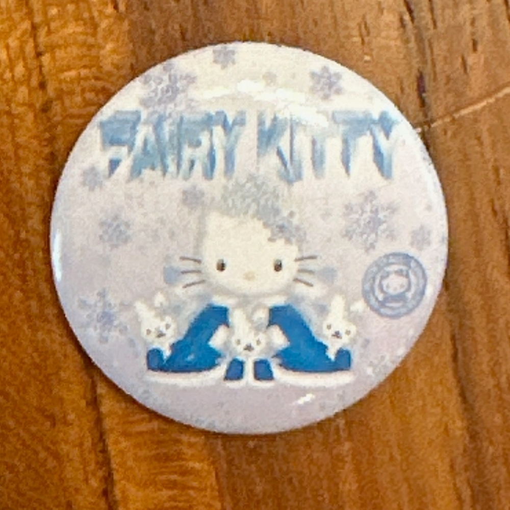 Vintage Sanrio Fairy Kitty Pin 1"